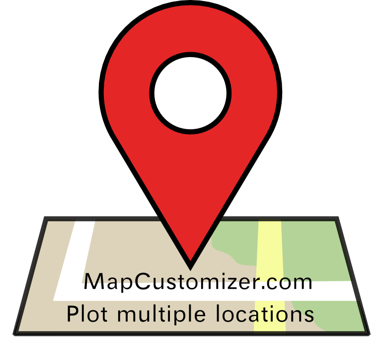plot destinations on a map Create A Map Mapcustomizer Com plot destinations on a map